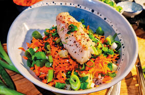 Asian bowl with cod